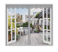 Mosquitera Ventana Magnética a Medida, Mosquiteras Magnética para Ventana 85x120 CM, Cortinas Mosquiteras Gris, el Mosquitera Magnético Ideal para Puerta de Balcón, Puerta de Terraza