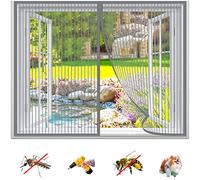 Mosquitera Ventana Magnetica, Adsorción Magnética Automático Anti Mosquito Insecto Cortina Mosquitera Instalar Sin Taladrar, para Sala de Estar Balcón Patio- Grey|| 68x86inch(175x220cm)
