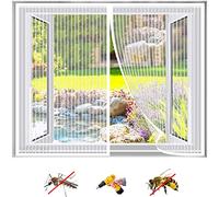 Mosquitera Ventana Magnetica, Adsorción Magnética Automático Anti Mosquito Insecto Cortina Mosquitera Instalar Sin Taladrar, para Sala de Estar Balcón Patio-White|| 31x41inch(80x105cm)