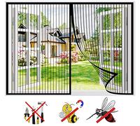 Mosquitera Ventana Magnetica, Cortina Mosquiteras Totalmente Magnética de Malla Anti Mosquito Insecto, Adsorción Sellado Automático, Fácil de Ensamblar-Black|| 74x90inch(190x230cm)