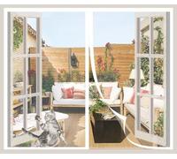 Mosquitera Ventana Magnetica Fibra de Vidrio 100x130cm,Mosquiteras Magnética Anti Insectos con imanes potentes,Malla Mejorada de Trabajo Pesado, Fácil de Instalar