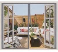 Mosquitera Ventana Magnetica Fibra de Vidrio 65x95cm,Mosquiteras Magnética Anti Insectos con imanes potentes,Malla Mejorada de Trabajo Pesado, Fácil de Instalar