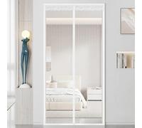 Mosquitera Ventana Magnética Malla De Fibra De Vidrio, Lavable Pantilla Mosquitera Ventana De Malla Superfino Tamaño DIY Cortina Mosquitera Contra Insectos Para Uso Temporal(White,60x65cm)