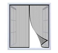 Mosquitera Ventana Magnetica, Mosquitera Para La Ventana, Cortina de Ventana para Prevenir Mosquitos y Insectos, Se cierra automáticamente es fácil de instalar - Negro 140cm(Ancho) x 110cm(Alto)