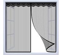 Mosquitera Ventana Magnetica, Mosquitera Para La Ventana, Cortina de Ventana para Prevenir Mosquitos y Insectos, Se cierra automáticamente es fácil de instalar - Negro 60cm(Ancho) x 95cm(Alto)