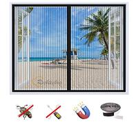 Mosquitera Ventana Magnetica, Mosquiteras Auto-Adhesivas para Ventanas, Adsorción Magnética Automático Cortina Mosquitera Sin Taladrar-Black-A|| 35x43inch(90x110cm)