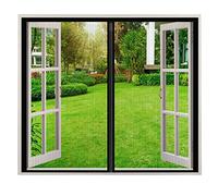 Mosquitera Ventana Magnetica Negro, Cortina Mosquitera Magnética para Ventanas, Cierra Automá Ticamente y es FáCil de Instalar, 120x120CM Anti-Mosquito Mosquitera de Ventana