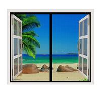 Mosquitera Ventana Magnetica Negro, Cortina Mosquitera Magnética para Ventanas, Cierra Automá Ticamente y es FáCil de Instalar, 125x145CM Anti-Mosquito Mosquitera de Ventana