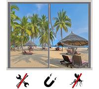 Mosquitera Ventana Magnetica, Pegajoso Cortina, No Requiere PerforacióN, Todos Los Tamaños, Pantalla Contra Insectos, Adsorción Magnética Close Automatically, Lavable, Para puertas y Ventanas