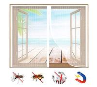 Mosquitera Ventana Magnetica, Protección Contra Insectos, Cortina de Malla Con Imanes, Cierra AutomáTicamente y es FáCil de Instalar, para Puertas y Ventanas-White-a|| 35x47inch(90x120cm)