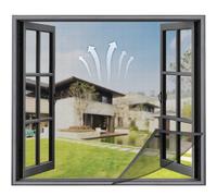 Mosquitera ventana, mosquitera enrollable 100x135cm mosquitera mosquitera ventana, protección contra mosquitos para ventanas (Negro)