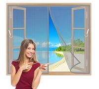 Mosquitera Ventanas 95x95 cm Magnetica Mosquiteras Enrollables Evita el Paso de Insectos contra Insectos para Cortina de la Ventanas Gris Z