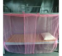 Mosquitera Verano Tela De Malla De Poliéster Viaje Camping Casa Mosquitera Para Cama Doble Cortina Cama Red Suministros,Rojo,Cama De 1,5 M (5 Pies)