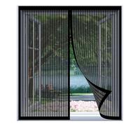 Mosquiteras Correderas para Ventanas de Aluminio 113 x 59 cm Fácil Instalación sin Taladrar, Fácil de Limpiar Antimosquitos con Imanes para Todas Las Ventanas, Negro