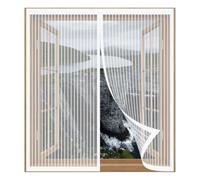 Mosquiteras Correderas para Ventanas de Aluminio 60 x 70 cm Fácil Instalación sin Taladrar, Fácil de Limpiar Protección de Insectos Mosca Cortina para Todas Las Ventanas, Blanco