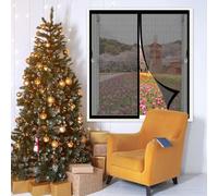 Mosquiteras de Ventanas 103 x 120 cm Evita El Paso de Insectos, para Dejar Pasar El Aire Mosquitera Magnetica Ventana para Puertas de Salón Balcón Corredor, Negro