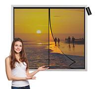 Mosquiteras De Ventanas 110x170cm Antimosquitos con Imanes Cierre Magnético Automático Que Evita el Paso de Insectos,para Sala de Estar Dormitorio Balcón Negro
