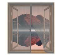 Mosquiteras de Ventanas 45 x 70 cm Fácil Instalación sin Taladrar, Fácil de Limpiar Cortina de Ventana para Prevenir Mosquitos y Insectos para Todas Las Ventanas, Gris