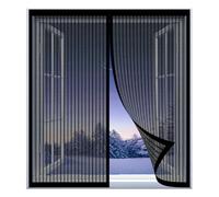 Mosquiteras de Ventanas 59 x 129 cm Fácil Instalación sin Taladrar, Fácil de Limpiar Antimosquitos con Imanes para Todas Las Ventanas, Negro