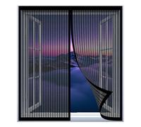 Mosquiteras de Ventanas Magneticas Ajustable 100 x 125 cm Fácil Instalación sin Taladrar, Fácil de Limpiar Cortina Antimosquitos para Todas Las Ventanas, Negro