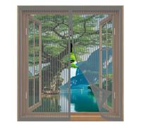 Mosquiteras de Ventanas para Gatos 59 x 123 cm Fácil Instalación sin Taladrar, Fácil de Limpiar Antimosquitos con Imanes para Todas Las Ventanas, Gris