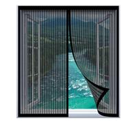 Mosquiteras de Ventanas sin Taladrar 100 x 125 cm Fácil Instalación sin Taladrar, Fácil de Limpiar Cortina Protección Contra Insectos para Todas Las Ventanas, Negro