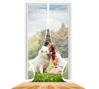 Mosquiteras Magneticas 100 x 212 cm Proteger a su Familia Cortina Mosquitera Puerta Exterior Fácil Instalación sin Taladrar para Puertas Metálicas, Puertas de Rv, Blanco