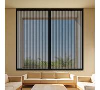 Mosquiteras Magneticas 105 x 85 cm sin Taladrar Ni Atornillar Mosquitera Ventana Fácil de Ensamblar Autoadhesivo para Balcón Corredera Terraza, Negro