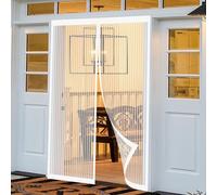 Mosquiteras Magneticas 106 x 206 cm Proteger a su Familia Cortina Mosquitera Puerta Exterior Fácil Instalación sin Taladrar para Puertas de Madera, Puertas de Hierro, Blanco