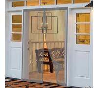 Mosquiteras Magneticas 110 x 222 cm Proteger a su Familia Cortina Mosquitera Puerta Exterior Fácil Instalación sin Taladrar para Puertas de Madera, Puertas de Hierro, Gris