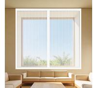 Mosquiteras Magneticas 115 x 150 cm sin Taladrar Ni Atornillar Mosquitera Ventana Fácil de Ensamblar Autoadhesivo para Balcón Corredera Terraza, Blanco