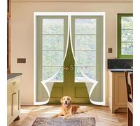 Mosquiteras Magneticas 118 x 190 cm Proteger a su Familia Cortina Mosquitera Puerta Exterior Mantiene El Aire Fresco para Balcón Salón Dormitorio Puerta de Patio, Blanco