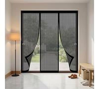 Mosquiteras Magneticas 129 x 246 cm Proteger a su Familia Cortina Mosquitera Puerta Exterior Se Cierra Automáticamente para Puertas Metálicas, Puertas de Rv, Negro