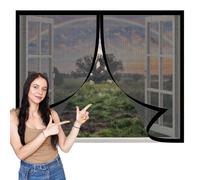Mosquiteras Magneticas 145 x 165 cm Protección Contra Mosquitos y Moscas Mosquiteras Magnética Anti Insectos Cierre Fácil de Limpiar para Balcón Corredera Terraza, Negro
