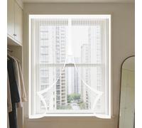 Mosquiteras Magneticas 200 x 200 cm Mantiene Insectos, Moscas y Mosquitos Fuera Ajustable Mosquitera Ventana Magnetica Lavables para Balcón Corredera Terraza, Blanco