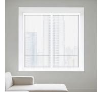 Mosquiteras Magneticas 50 x 75 cm sin Taladrar Ni Atornillar Mosquiteras Fácil de Limpiar Adecuada para Decoración Del Hogar, Blanco