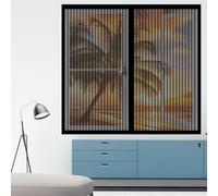 Mosquiteras Magneticas 60 x 125 cm Protección Contra Mosquitos y Moscas Ajustable Mosquitera Ventana Magnetica Fácil de Limpiar para Balcón Corredera Terraza, Negro