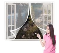 Mosquiteras Magneticas 60 x 70 cm Protección Contra Mosquitos y Moscas Mosquitera sin Taladrar Lavables Adecuada para Decoración Del Hogar, Blanco