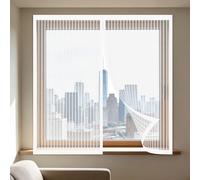 Mosquiteras Magneticas 65 x 185 cm Protección Contra Mosquitos y Moscas Cortinas Mosquitera Ventana Fácil de Limpiar para Exterior Jardín Balcón Salón Casa Tienda, Blanco