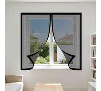 Mosquiteras Magneticas 65 x 185 cm Protección Contra Mosquitos y Moscas Mosquitera Ventana Fácil Instalación Adhesiva para Ventana de Bricolaje para Caseras Oficina, Negro