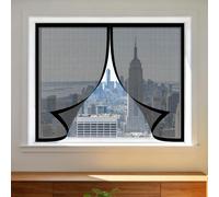 Mosquiteras Magneticas 75 x 80 cm Imanes Se Cierran Automáticamente Mosquitera sin Taladrar Fácil Instalación Adhesiva para Balcón Corredera Terraza, Negro