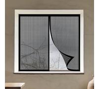 Mosquiteras Magneticas 90 x 165 cm Mantiene Insectos, Moscas y Mosquitos Fuera Mosquitera Ventana Malla Contra Insectos Fácil de Limpiar para Balcón Corredera Terraza, Negro
