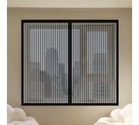 Mosquiteras Magneticas 95 x 110 cm Protección Contra Mosquitos y Moscas Mosquitera sin Taladrar Fácil de Ensamblar Autoadhesivo para Balcón Corredera Terraza, Negro