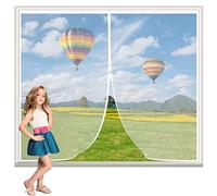 Mosquiteras Magneticas Ventanas 50x125cm mosquitera Ventana Magnética Automático con Imanes para Puertas Correderas/Balcones/Terraza Blanco