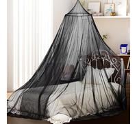 Mosquiteras para Camas, Dosel Cama Matrimonio, Universal Dosel para Cama Infantil Cama Individual, Repelente Mosquitos Bebe, Cúpula Cama Camping Jardin mosquitera Viaje con Kit de colocación(Negro)