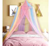 Mosquiteras para Camas, Dosel Cama Matrimonio, Universal Dosel para Cama Infantil Cama Individual, Repelente Mosquitos Bebe, Cúpula Cama Camping Jardin mosquitera Viaje con Kit de colocación(Color)