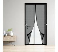 Mosquiteras para Puertas 100 x 205 cm Cierre Automático con Imanes Potentes Resistente a La Rotura Transpirables Cortina Mosquitera Magnética para Puerta Ventanas, Negro