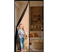 Mosquiteras para Puertas 100 x 213 cm Varios Tallas, Cierre Automático Mosquitera Cortina Puerta Magnetica Resistente a La Rotura, Resistente para Balcon Patio Corredera, Negro