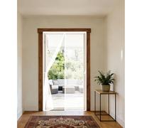 Mosquiteras para Puertas 100 x 215 cm con Fuertes Imanes para Un Autocierre, Fácil Instalación sin Taladrar, Antimosquitos, Rede Mosquito Porta Magnética para Dormitorio, Blanco