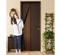 Mosquiteras para Puertas 115 x 183 cm Varios Tallas, Cierre Automático Cortina Mosquitera Magnética para Puertas Imán sin Necesidad de Taladrar para Balcon Patio Corredera, Negro